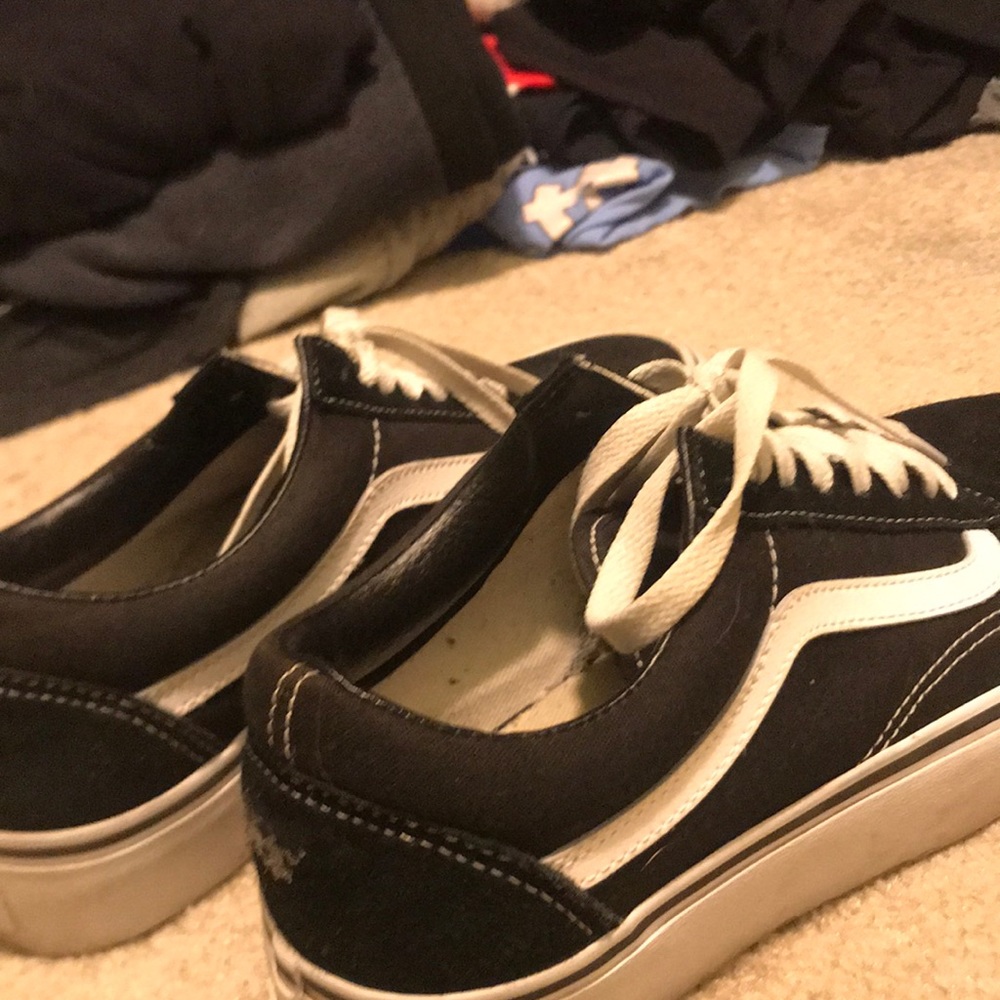 Black vans barely worn!!
